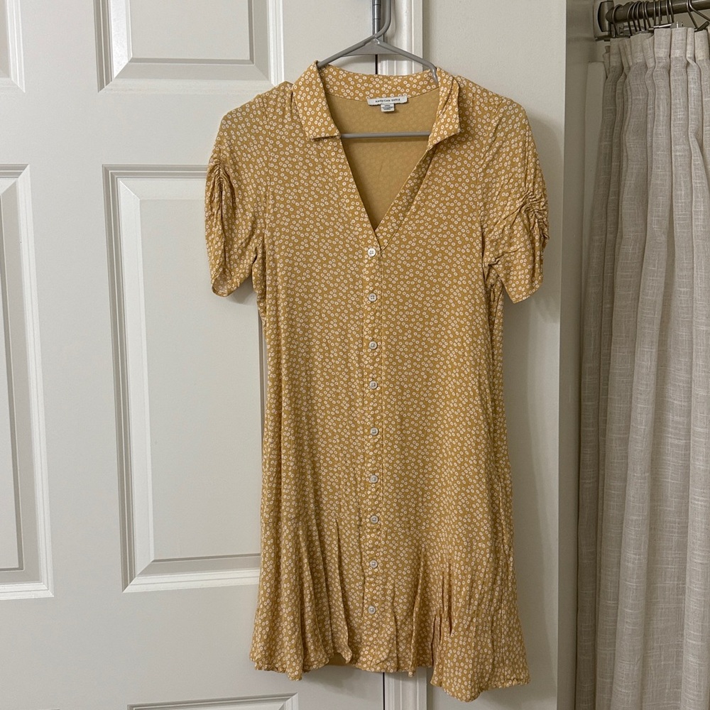 American Eagle Outfitters Yellow Floral Dress